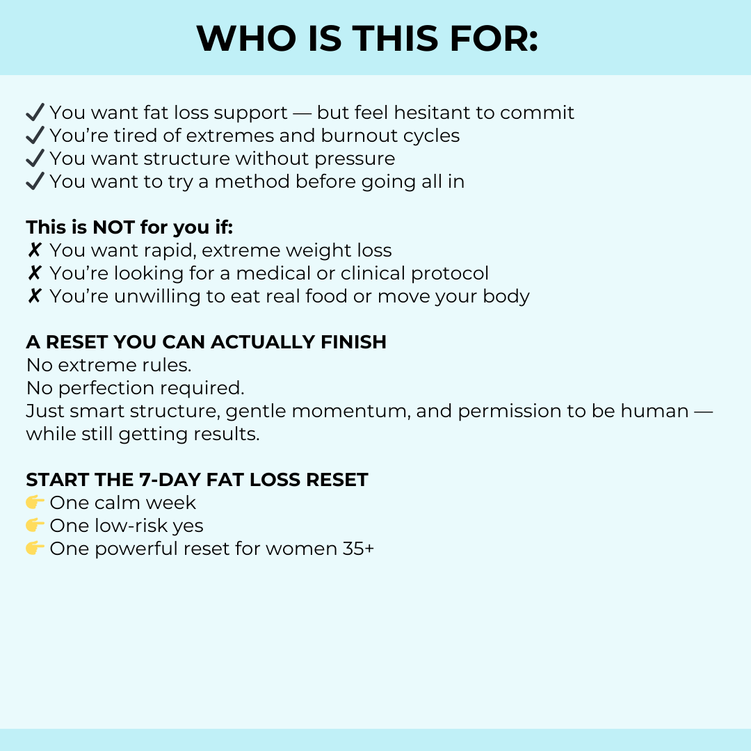 The 7-Day Fat Loss Reset for Women 35+