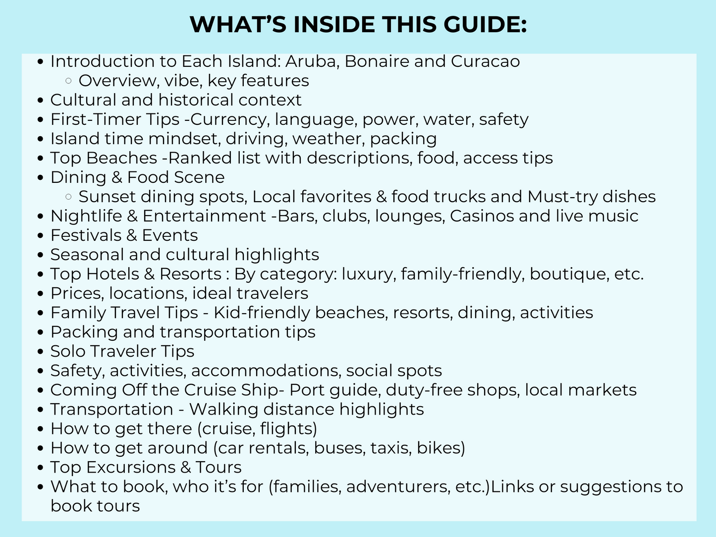 Southern Caribbean Cruise Guide | Aruba, Bonaire & Curaçao Tips