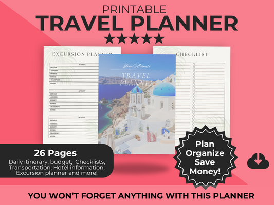 PRINTABLE TRAVEL Planner