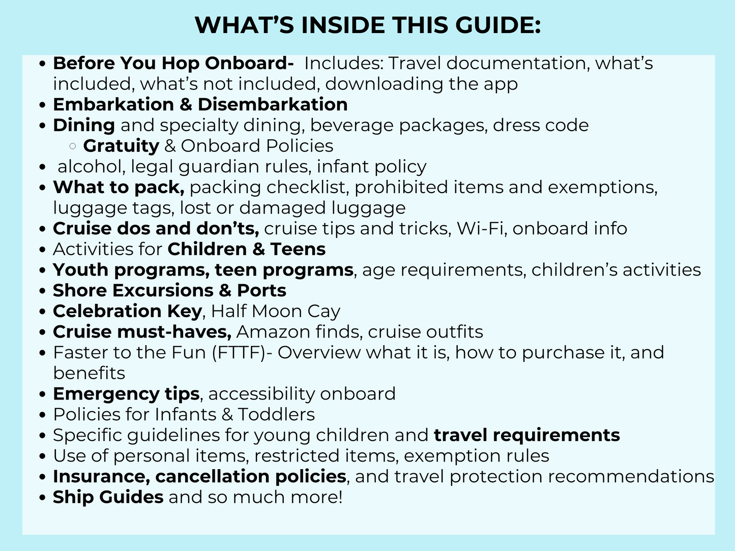 Carnival Cruise Guide - Ultimate Digital Travel Planner for Carnival Cruisers